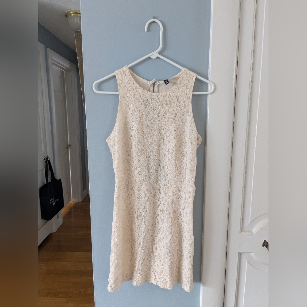 H&M Divided Cream Lace Mini Dress